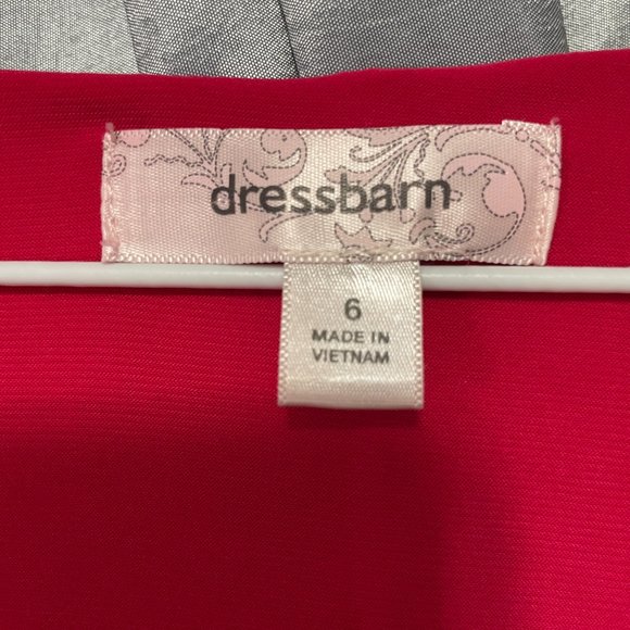 DRESSBARN Hot Pink Corporate Stretchy Wrap Dress Sz 6 - Picture 5 of 12